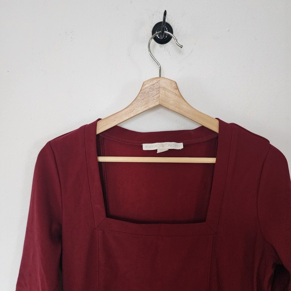 Womens Boston Proper Red 3/4 Sleeve Shirt Size Small - Picture 2 of 4